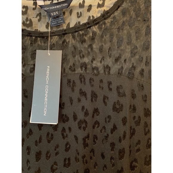 FC "Mini Simba Devore" black leopard print dress - Picture 3 of 6